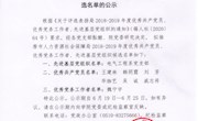 关于推荐市人力资源社会保障局2018-2019年度优秀共产党员、优秀党务工作者、先进基层党组织候选名单的公示