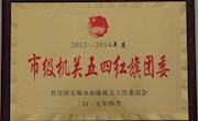我院团委荣获“2012—2014年度市级机关五四红旗团委”荣誉称号