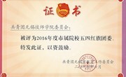 我院团委荣获市属院校“五四红旗团委”称号
