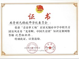 我院团委荣获“光荣啊，中国共青团”知识竞赛网络答题优秀组织奖