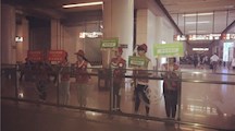 文化创意系志愿者迎新接站活动