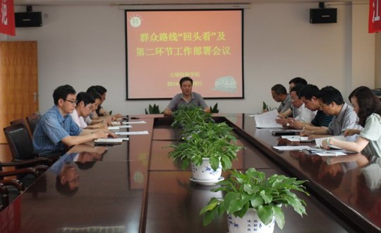 学院召开群众路线教育实践活动“回头看”及第二环节工作部署会议