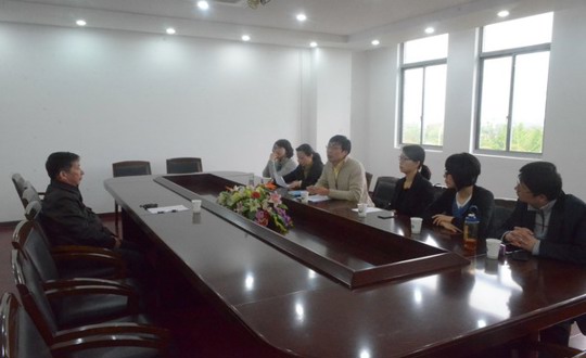 上海电子工业学校来我院考察学习