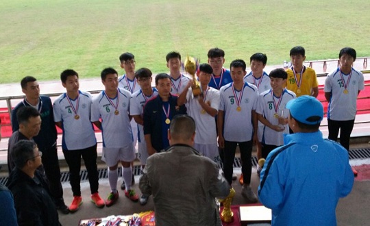 院足球队获职教园区足球赛中职组冠军