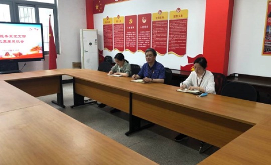 现代服务系党支部开展崇德倡廉主题党日活动暨第二季度恳谈会